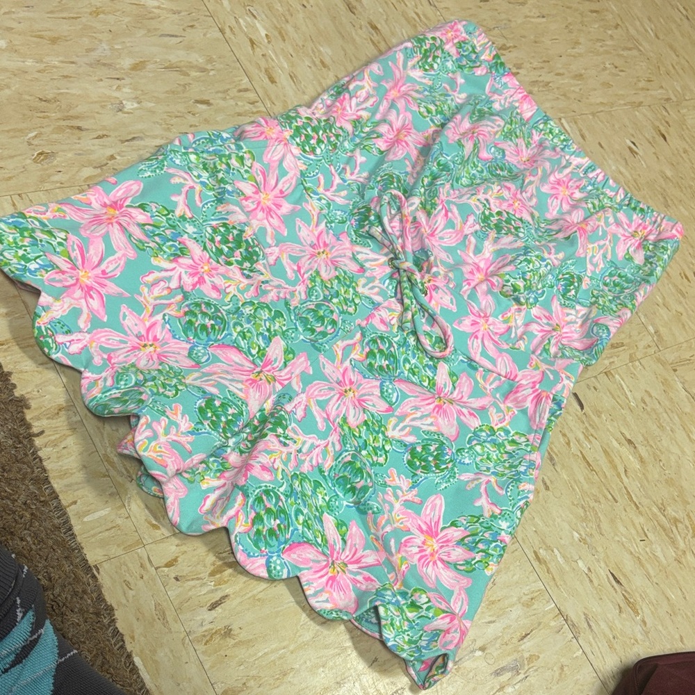 Floral Scalloped Hem Strapless BodySuit